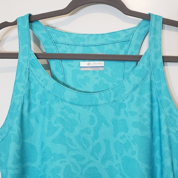 Columbia Dress Size Small Omni-Freeze Advanced Cooling Aqua Racerback Stretch - Picture 4 of 11